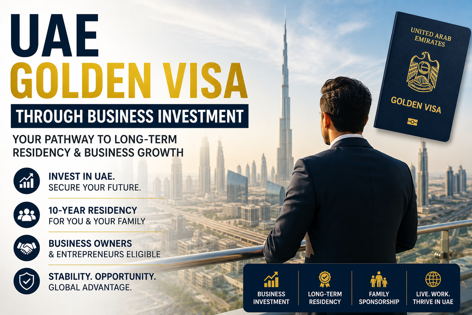 UAE Golden Visa Through Business Investment: A Complete Guide for Entrepreneurs and Investors